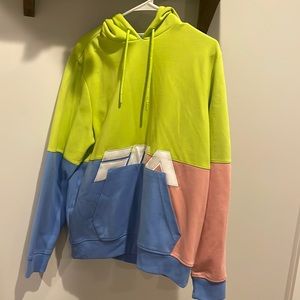 Tricolor Fila hooded sweatshirt